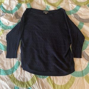 Dark navy knit sweater very cozy Market & Spruce size medium